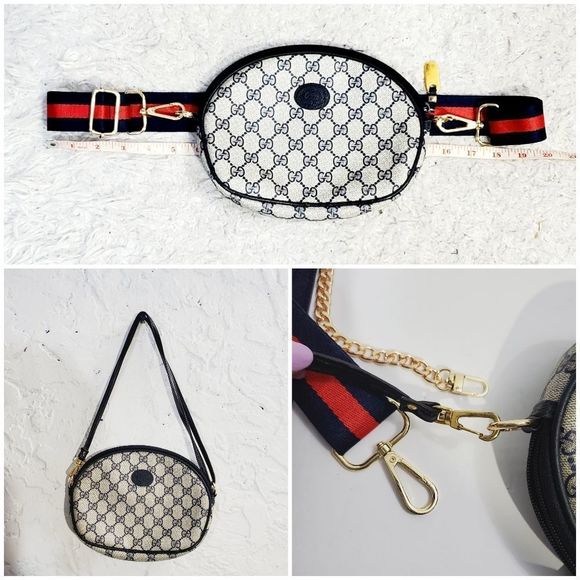 Gucci Authentic Vintage GG monogram PVC leather crossbody pouch bag - Picture 3 of 16